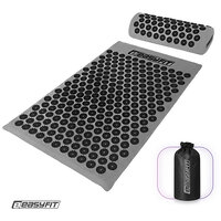 Массажный коврик Easyfit с подушкой (аппликатор Кузнецова) Серый с черным S122-1736 №2