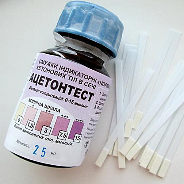 Тест-полоски Ацетонтест, 25 шт. Норма