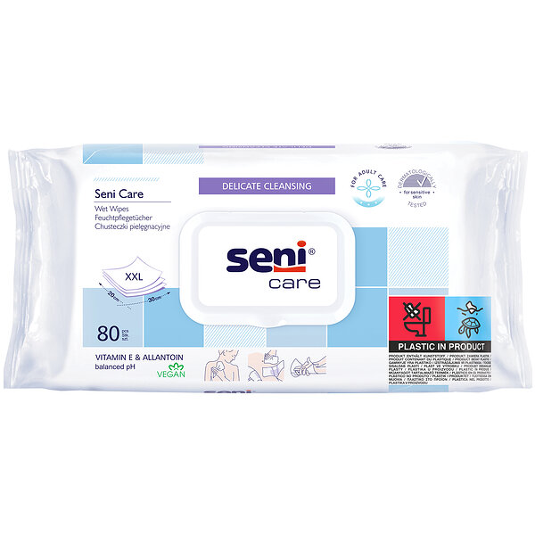 Вологі серветки для догляду за тілом Seni Care 80шт, арт. 642.