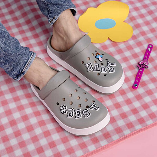 Мужские анатомические сабо COQUI NIKO 6451 Mid.Grey/White (Чехия)