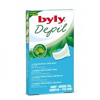 Laboratorios BYLY (Лабораторис Били) БИЛИ МЯТА И ЗЕЛЕНЫЙ ЧАЙ Полоски восковые для тела №20