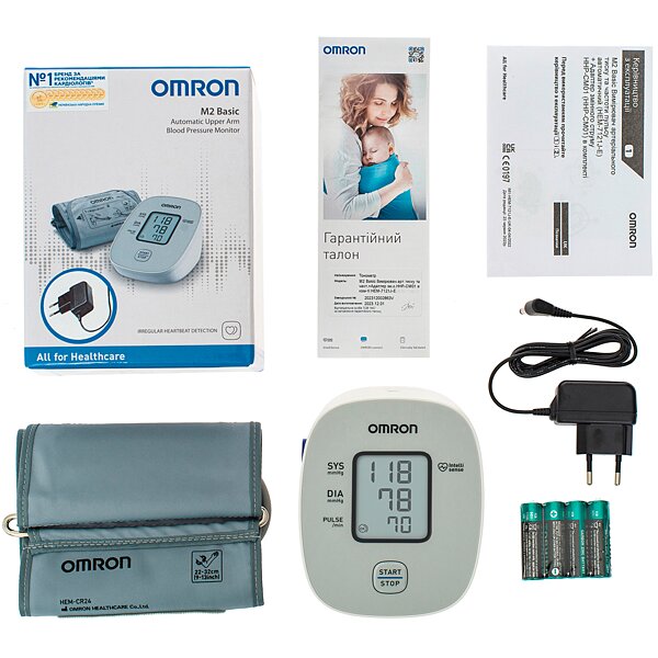 Тонометр OMRON M2 Basic з адаптером HHP-CM01 HEM-7121J-E (Японія)