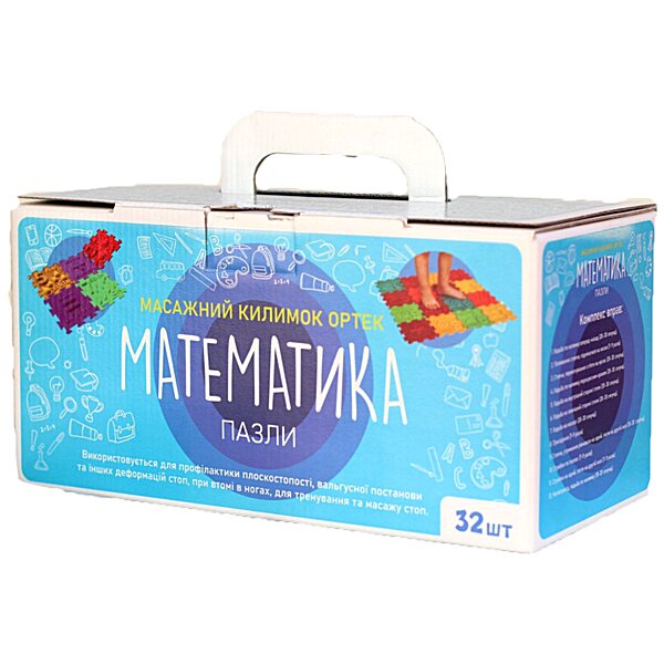 Характеристики Массажный коврик Ортек Пазлы "Математика" 32 элемента (Украина)