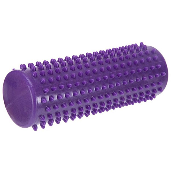 Массажный цилиндр EasyFit Spindle с фиолетовым шипами.