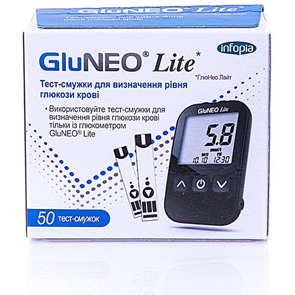 Купити Тест- смужки GluNeo Lite ( ГлюНео Лайт ) , 50 шт.
