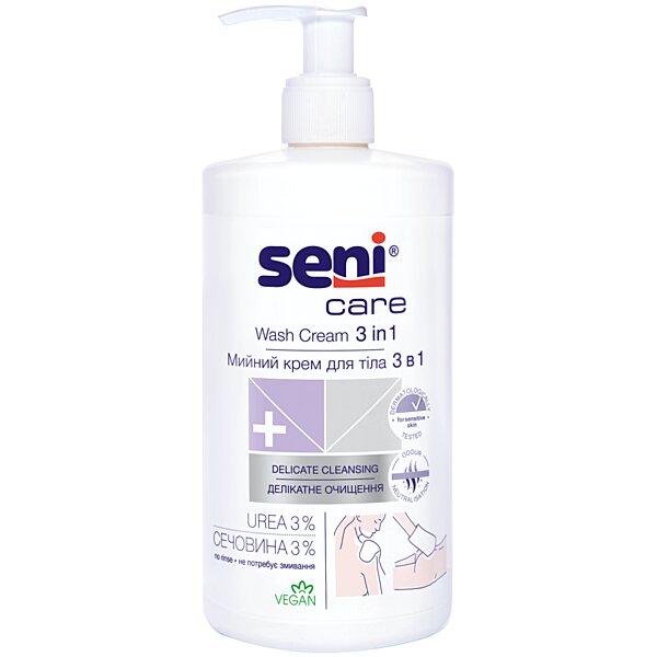 Миючий крем для тіла 3 в 1 Seni Care 1000 мл, арт.107