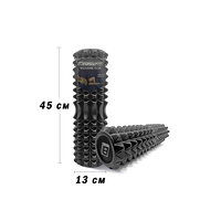 Ролик массажный EasyFit Solid Grid Roller 45 см v.2.2s черный S122-1923 №2