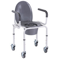 Стул-туалет с откидным подлокотником на колесах OSD-RB-2107DW S27-255 №2
