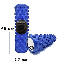 Ролик массажный EasyFit Grid Roller PRO 45 см Синий S122-1194