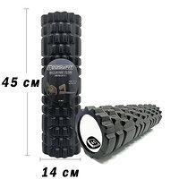 Ролик массажный EasyFit Grid Roller 45 см v.2.1 Черный S122-1183