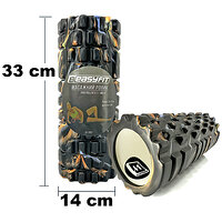 Ролик массажный EasyFit Grid Roller 33 см v.1.1 Multi Черный S122-1167