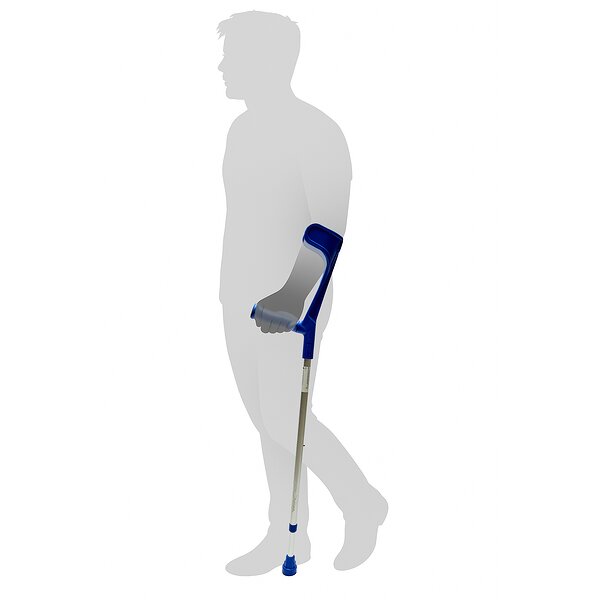 Костыль подлокотный &laquo;Klassiker Soft Anatomic&raquo; 220 DASK Ossenberg, синий (Германия)