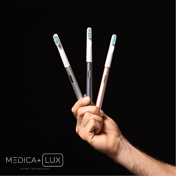 Звукова відбілювальна зубна щітка MEDICA+ Lux 10ХN Aluminum Portable Grey (Japan) S44-1983869525