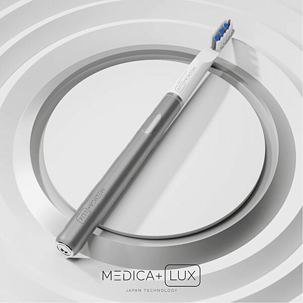 Звукова відбілювальна зубна щітка MEDICA+ Lux 10ХN Aluminum Portable Grey (Japan) S44-1983869525