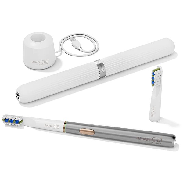 Звукова відбілювальна зубна щітка MEDICA+ Lux 10ХN Aluminum Portable Grey (Japan) S44-1983869525
