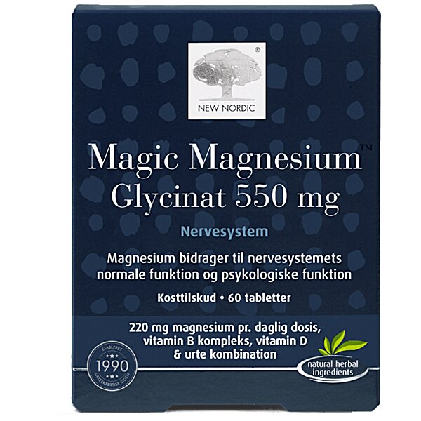 Магний глицинат New Nordic 550 mg., 60 табл. 