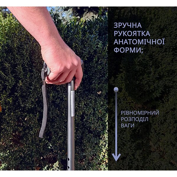 Характеристики Трость Doctor Life 11874 с эргономичной рукояткой, черная (Украина)