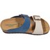 Женские шлепанцы Grunland CB2249 11HOLA JEANS-MULTI, бело-синие (Италия)