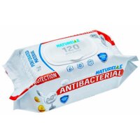 Вологі серветки NATURELLE Antibacterial з Д-пантенолом, іонами срібла і вітаміном Е, 120 шт.