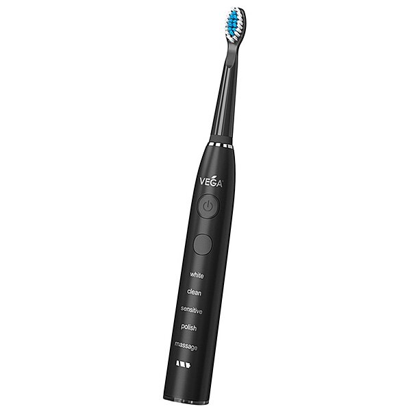 Купити Електрична зубна щітка Vega VT-600 B (чорна) 5 режимів чистки