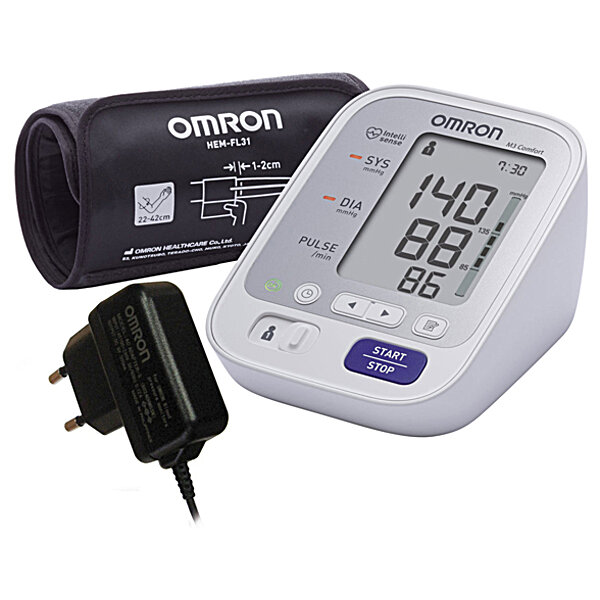 Купити Тонометр автоматичний Omron M3 Comfort (HEM-7134-ALRU) з манжетою Intelli Wrap + адаптер S