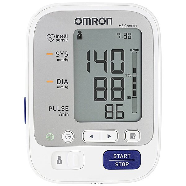 Тонометр автоматичний Omron M3 Comfort (HEM-7134-ALRU) з манжетою Intelli Wrap + адаптер S