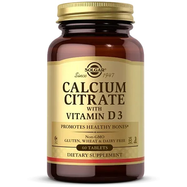 Solgar Calcium Citrate with Vitamin D3 №60 (США)