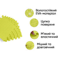 Мат татами EasyFit 8 шт (30х30х1 см) ласточкин хвост желтый S122-1953 №2