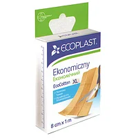 Пластырь медицинский тканный Экономичный ЄCOPLAST 8 см x 1 м