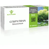 Дієтична добавка "Спіруліна Біоактив" Elit-Pharm №80 (Україна)