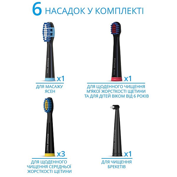 Зубна електрична щітка Pecham Black Travel PC-085 (Украина)