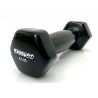 Гантель для фитнеса 0.5 кг EasyFit с виниловым покрытием черная S122-1661