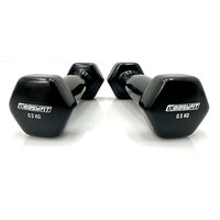 Гантель для фитнеса 0.5 кг EasyFit с виниловым покрытием черная S122-1661 №2