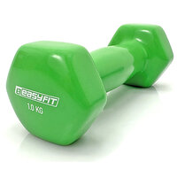 Гантель для фитнеса 1.0 кг EasyFit с виниловым покрытием салатовая S122-1666