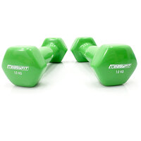 Гантель для фитнеса 1.0 кг EasyFit с виниловым покрытием салатовая S122-1666 №2