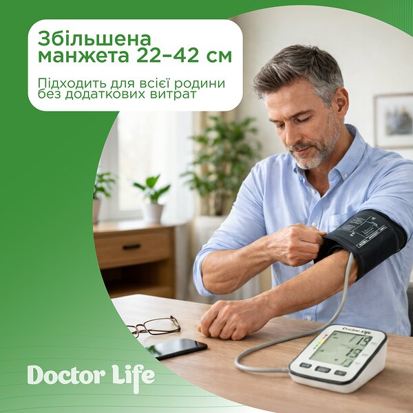 Автоматичний тонометр Doctor Life Basic 02-А з адаптером (Україна)