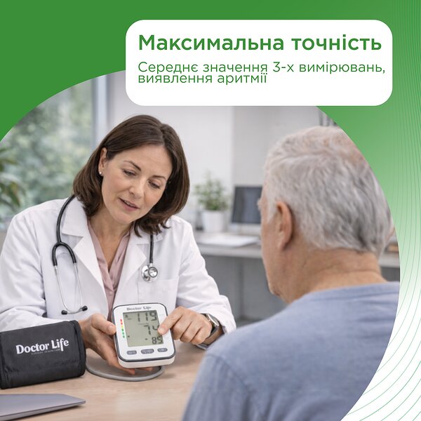 Автоматичний тонометр Doctor Life Basic 02-А з адаптером (Україна)
