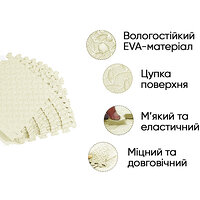 Мат татами EasyFit 8 шт (30х30х1 см) ласточкин хвост белый S122-1952 №2