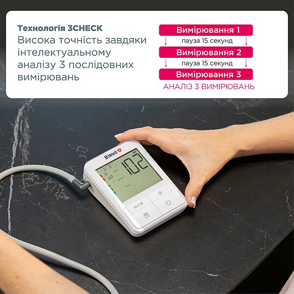 Автоматичний тонометр B.Well MED-51 з адаптером  (Швейцарія)