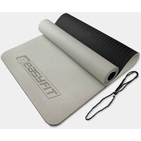 Коврик для йоги и фитнеса EasyFit TPE+TC 6 мм двухслойный серый-черный S122-1447