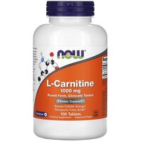 L-carnitine, l-карнітин, Now Foods, 1000 мг, 100 таблеток S125-NOW-00068 №2