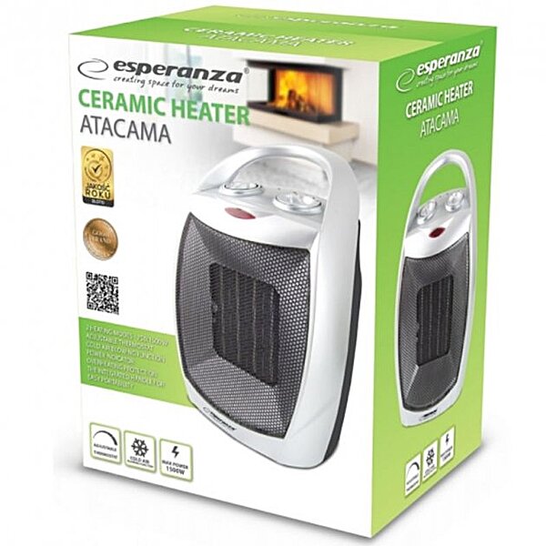 Характеристики Тепловентилятор Esperanza Fan Heater Atacama EHH006 керамический обогреватель 1500Вт