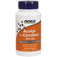 Л ацетил карнітин, Acetyl-L-Carnitine, Now Foods, 500 мг, 50 вегетаріанських капсул S125-NOW-00075 №2