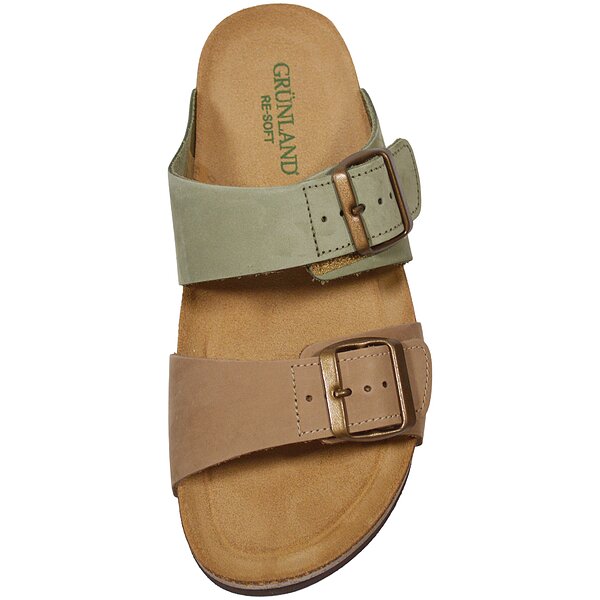 Купити Жіночі шльопанці Grunland CB2249 11HOLA BEIGE-MULTI, м'ятно-бежеві (Італія)