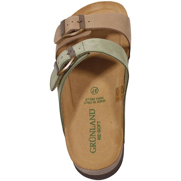 Фото Жіночі шльопанці Grunland CB2249 11HOLA BEIGE-MULTI, м'ятно-бежеві (Італія)