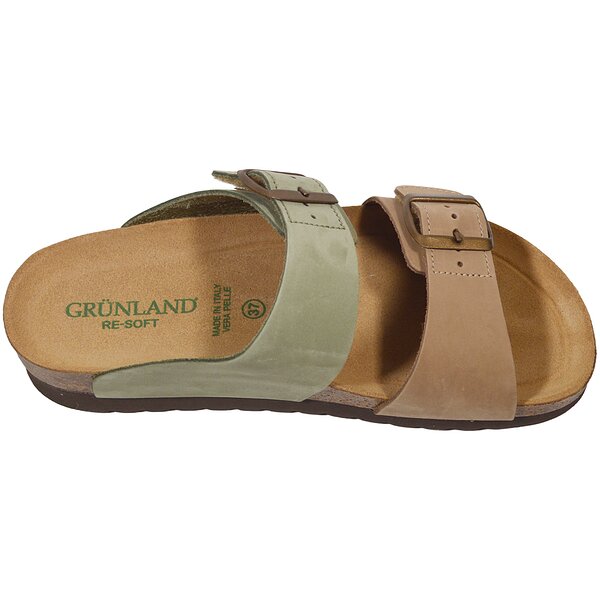 Жіночі шльопанці Grunland CB2249 11HOLA BEIGE-MULTI, м'ятно-бежеві (Італія)