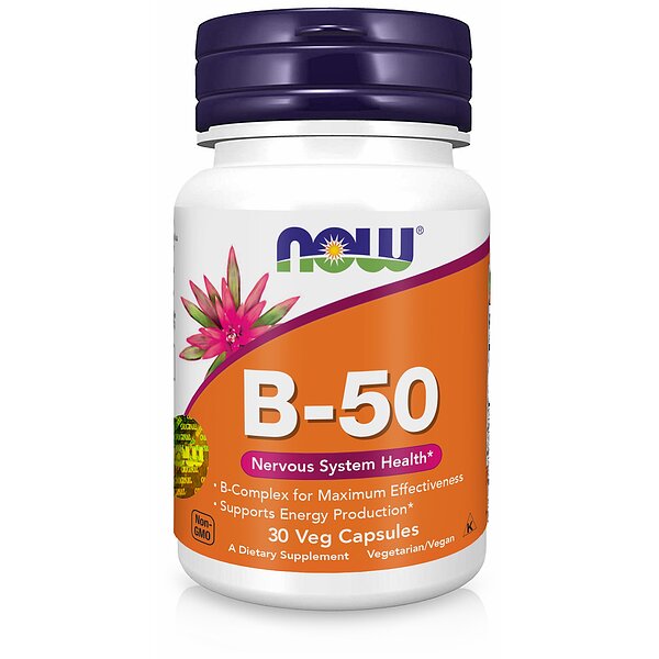 Now Foods В-50 Комплекс поддержка ЦНС 30 капсул 
