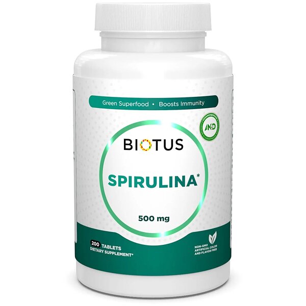 Спіруліна Biotus Spirulina таблетки по 500 мг, 200 шт.