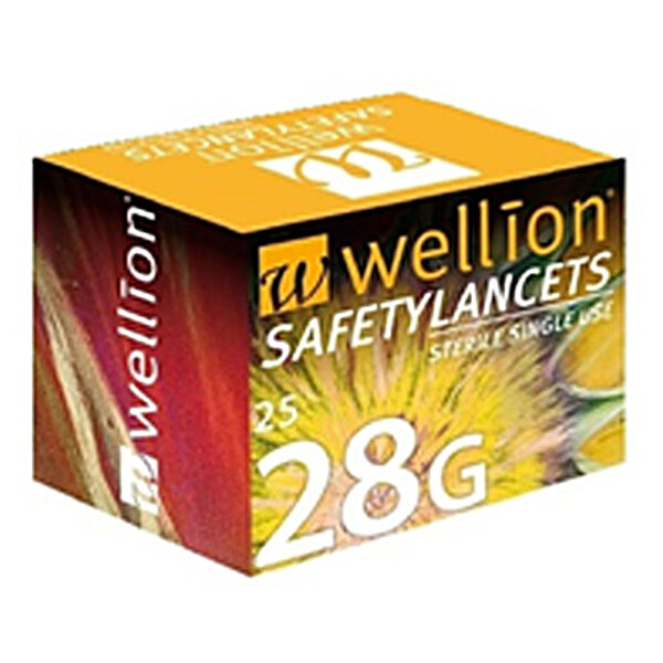 Безпечні ланцети Wellion 28Г, 25 штук