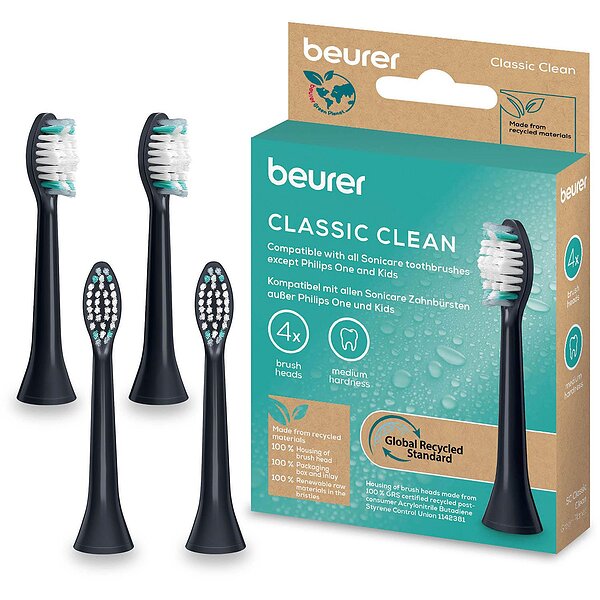 Фото Насадки для зубних щіток Beurer SC Classic Clean 4x GP, щоденне чищення (Німеччина)